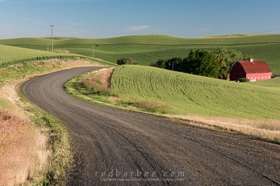barn and road in the Palouse